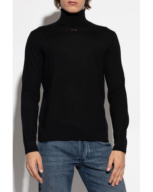 DIESEL Black Sweater K-Varta for men
