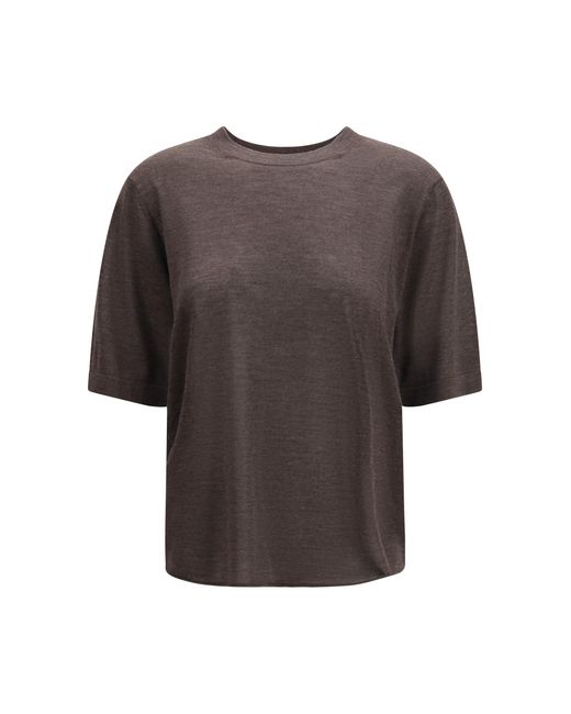 Loulou de Saison Gray Nala T-Shirt Kashmir/Capra Hircus T-Shirts