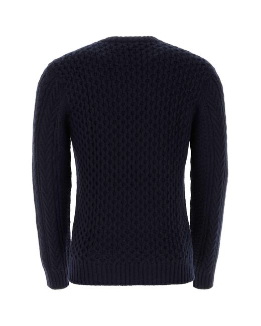 Johnstons Blue Cashmere Sweater for men