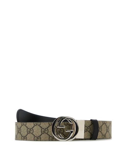 Gucci Metallic Reversible Gg Supreme Belt for men