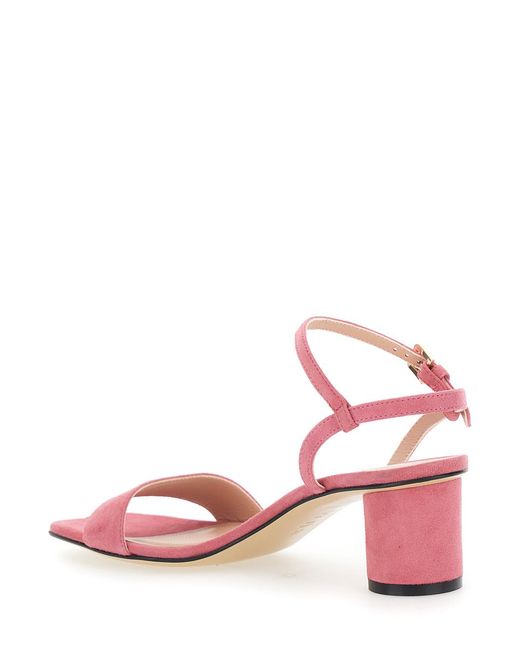 Pollini Pink Block Heel Sandal Bloch