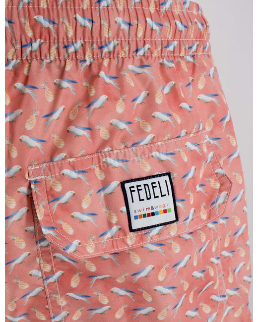 Fedeli Pink Swimwear for men