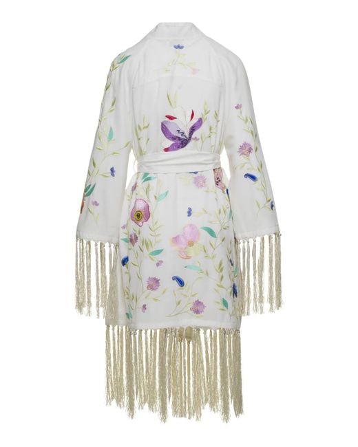 Forte Forte White Heaven Embroidery Viscose Crepe Kimono