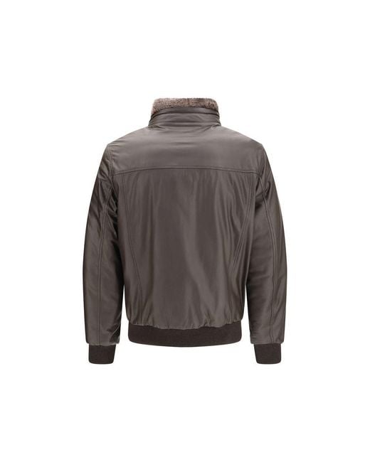 Moorer Gray Brown Leather Full for men
