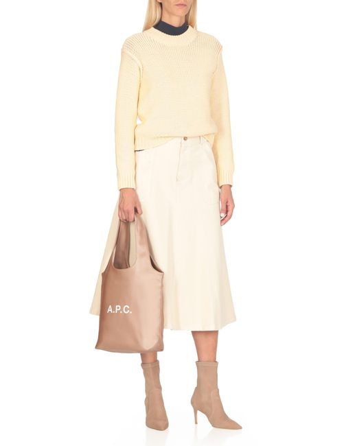 A.P.C. Pink 'Ninon Small' Shopper Bag