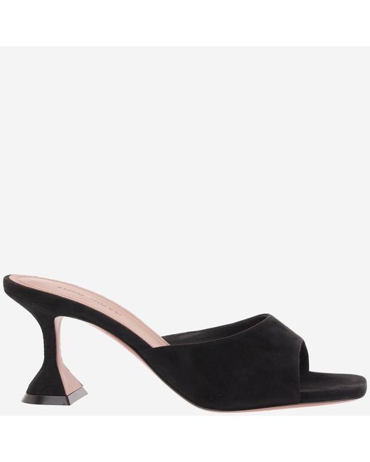 AMINA MUADDI Black Slipper Heels Lupita 70