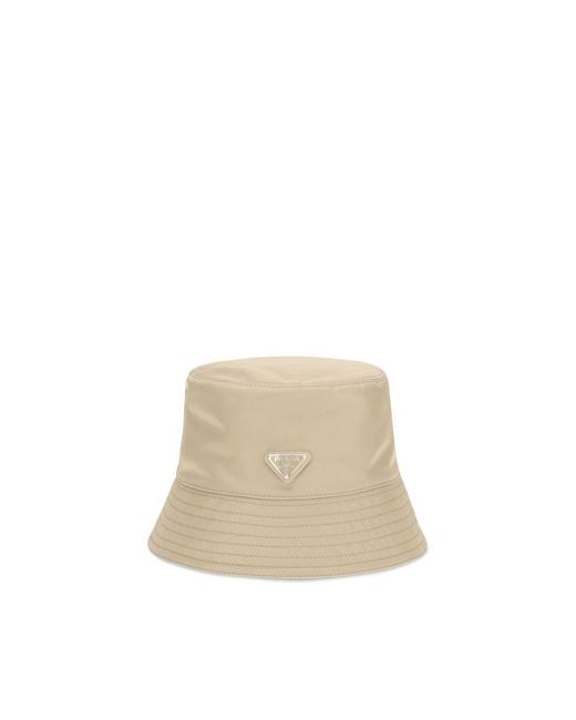 Prada Natural Polyamide Bucket Hat for men