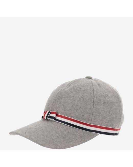 Thom Browne Gray Wool Baseball Hat