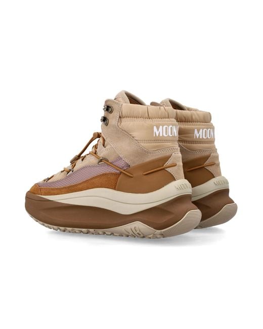 Moon Boot Natural Moon247 And Xlace Mid Sneakers