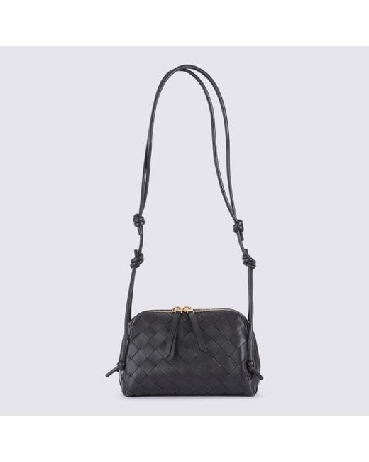 Bottega Veneta Black Dark Leather Concert Pouch