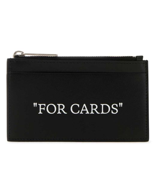 OffWhite c/o Virgil Abloh ZipUp 4Slot Cardholder in Black for Men