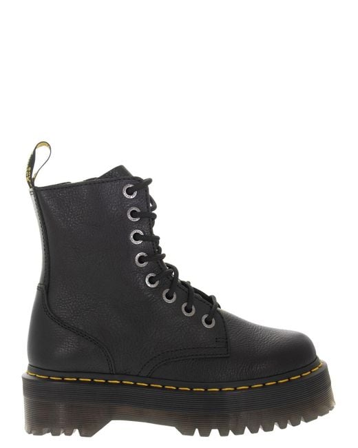 Dr. Martens Jadon Pisa Leather Platform Boots in Black Lyst