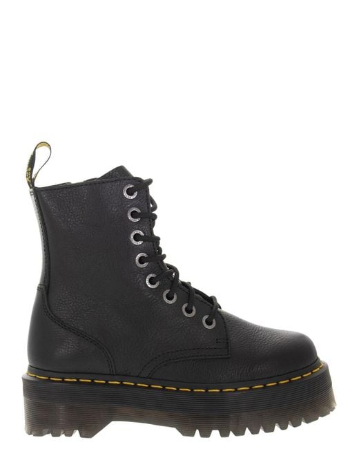 Dr. Martens Jadon Pisa - Leather Platform Boots in Black | Lyst