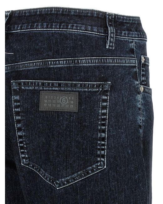 MM6 by Maison Margiela Blue Used Wash Jeans Cotton for men
