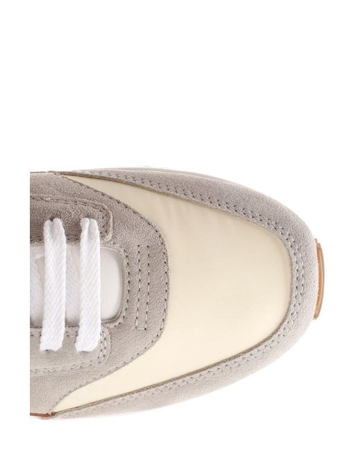 Saint Laurent White Bump Leather-trimmed Sneakers for men