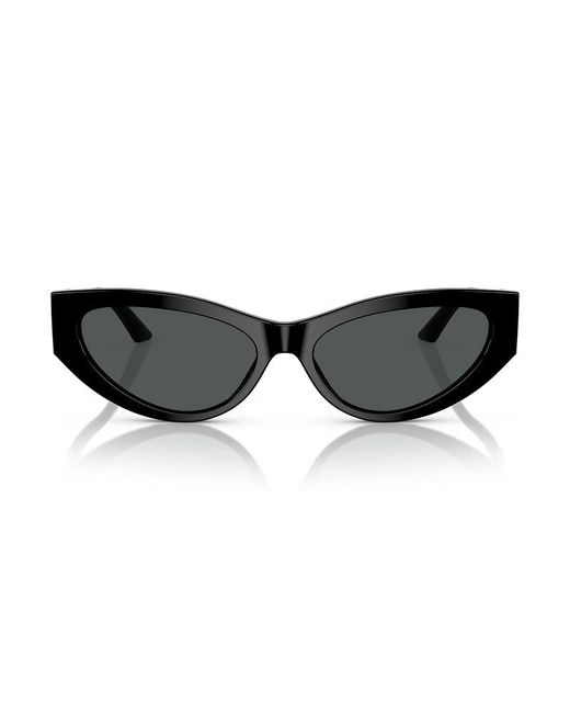 Versace Black Sunglasses Cat Eye Full Rim, Frame And Dark Lens Ve4470Bgb1-87