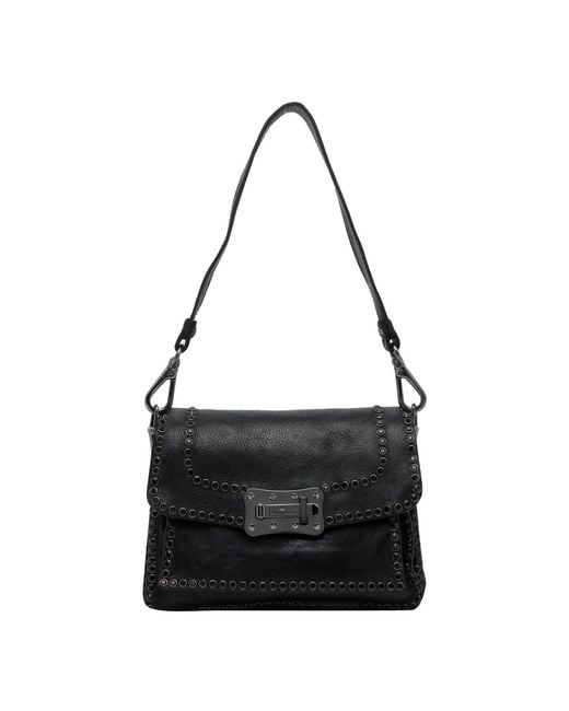 Campomaggi Black Small Agnese Crossbody Bag