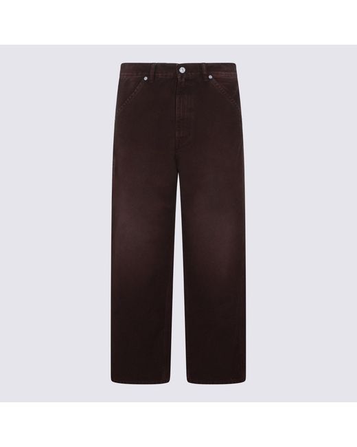 Marni Brown Cocoa Cotton Pants for men