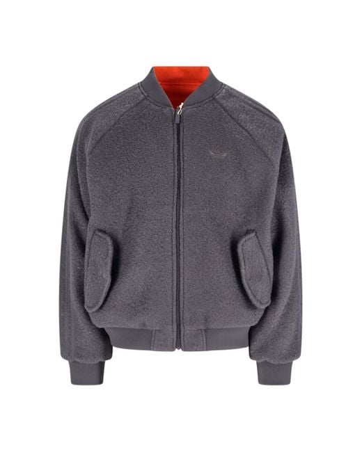Adidas Gray Rev Bomber Jacket for men