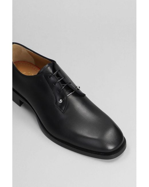 Christian Louboutin Gray Chambeliss Flat Lace Up Shoes for men