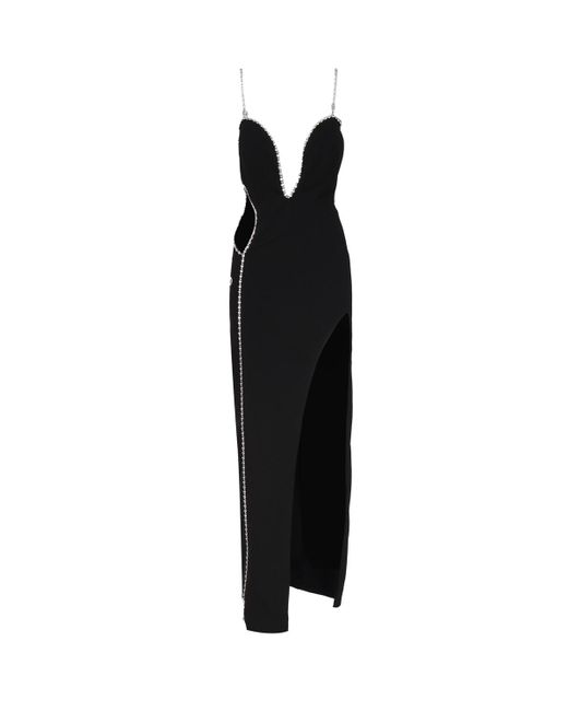 Philipp Plein Black Long Dress With Straps