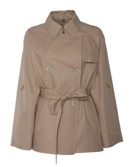 Fay Brown Short Trench Coat