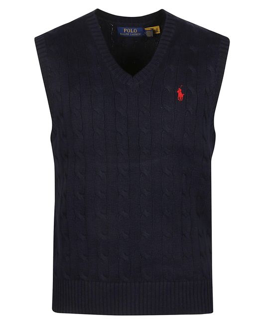Polo Ralph Lauren Blue Sleevesless Sweater for men