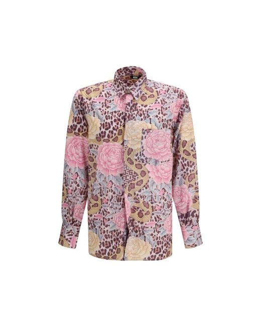 Gcds Pink Multicolor Polyester Pattern Shirt for men