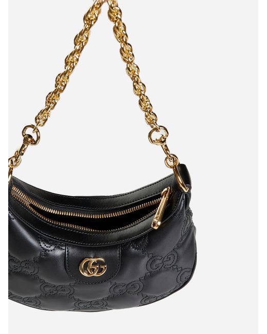 Gucci Black Gg Matelasse Leather Mini Bag