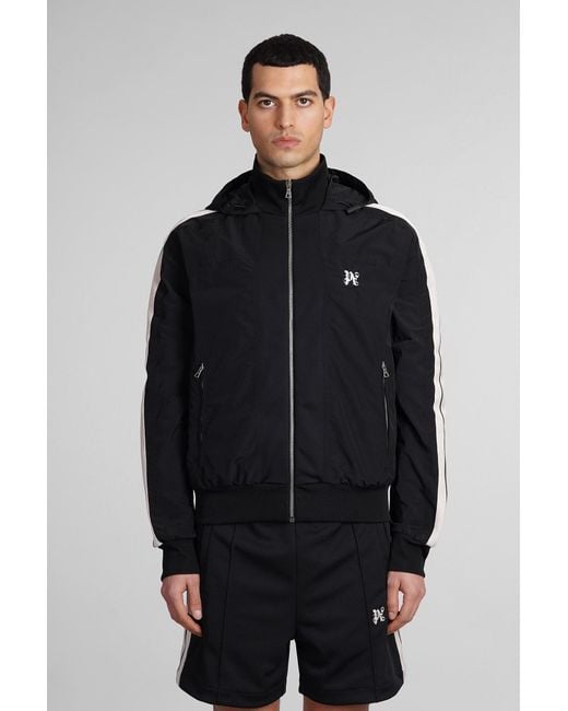 Palm Angels Casual Jacket In Black Nylon for men