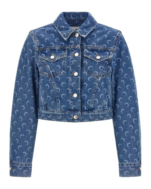 MARINE SERRE Blue 'Moon' Jacket