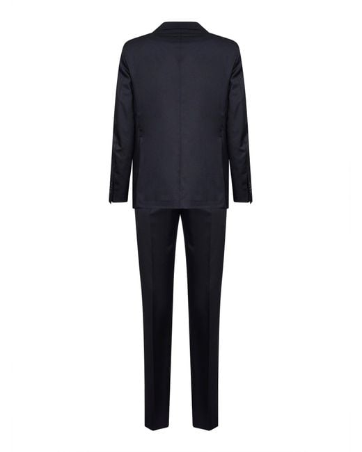 Tagliatore Blue Dark Virgin Wool Single-Breasted Suit for men