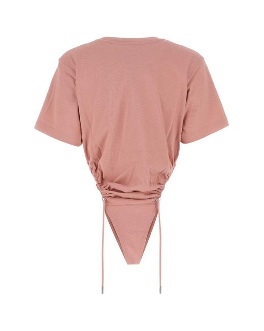 Y. Project Pink Dark Cotton Bodysuit