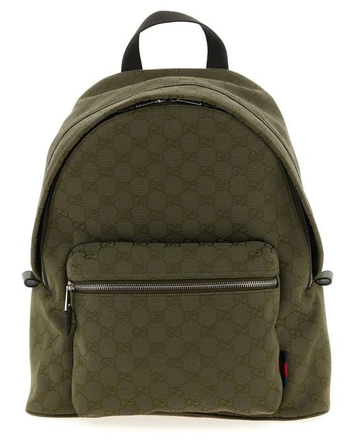Gucci Green Medium Gg Backpack for men