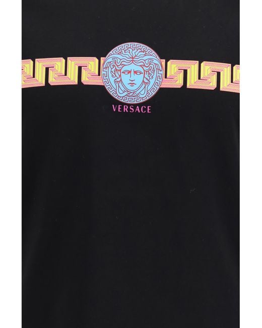 Versace Black Slim Cotton Jersey T-Shirt T-Shirts for men
