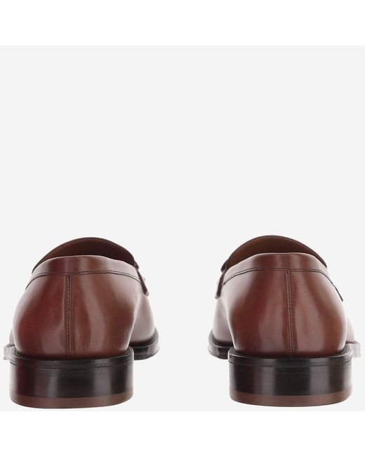 Ferragamo Brown Leather Loafers Calf for men