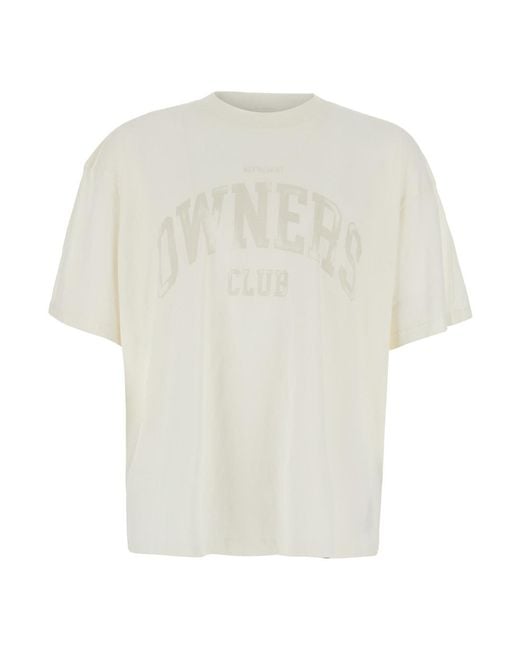 Represent White T-Shirt Cotton T-Shirts for men