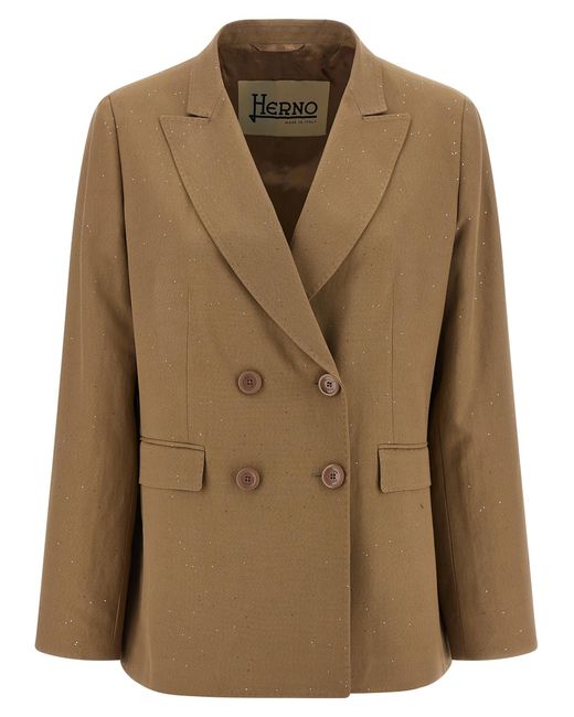 Herno Natural Micro Sequin Blazer
