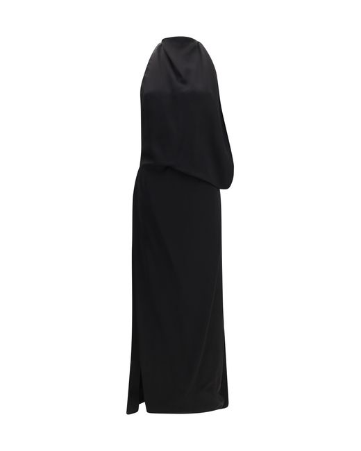 Max Mara Black Long Dolmen Dress Viscose