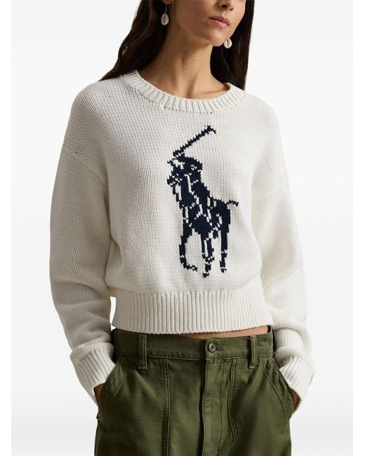 Polo Ralph Lauren Gray Sweater Big Pony Cotton