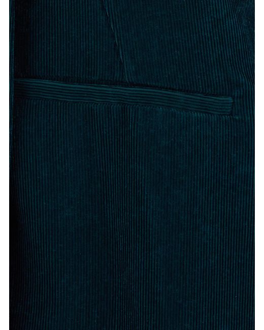 Forte_forte Blue Jacket Single-Breasted Corduroy Viscose Blazers