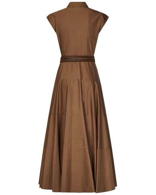 Max Mara Studio Brown Ampex Long Dress