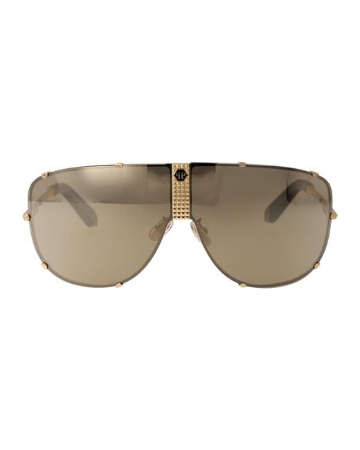 Philipp Plein Natural Spp075M Metal Sunglasses for men