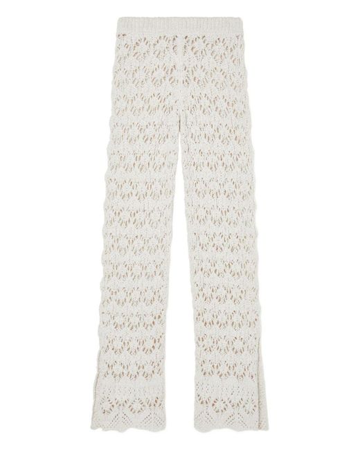 Alanui White Lagoon Romance Cotton Trousers