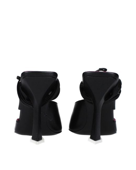 The Attico Purple Black Leather Sandal