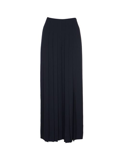 Alberta Ferretti Blue High Waist Pleated Trousers