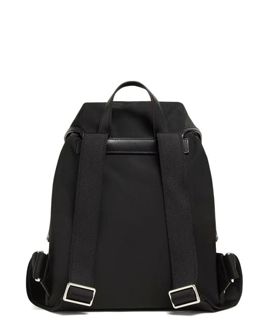 Moncler Black Nylon Backpack With Leather Inserts