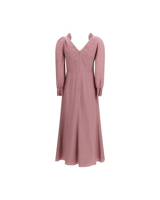 Alessandra Rich Pink Silk Casual Dress