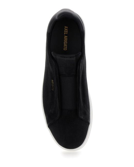 Axel Arigato Black Low Sneakers Dice Laceless Suede Recycled Polyester Trainers for men