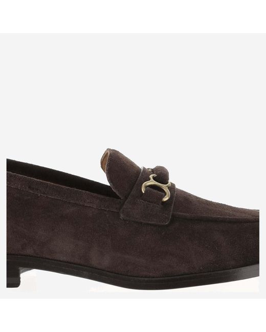 Sartore Brown Suede Loafers
